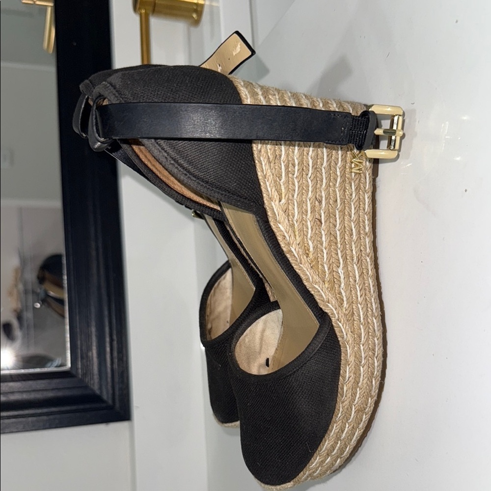 Michael Kors Black Wedge Sandals - Picture 4 of 11